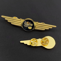 Badge d'aile d'aviation en métal 3D moulé sur mesure, épinglette de pilote, souvenir d'école de vol, épingles émaillées pour cadeau aérien