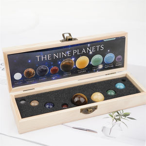 กล่องลูกบอลคริสตัลพลอยรักษาธรรมชาติเก้าดวงสำหรับทำสมาธิ - Product Image 2