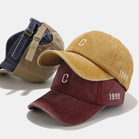 Gorras Personalizadas OEM de Alta Calidad, Gorra de Béisbol Unisex de 6 Paneles, de Algodón Lavado, Sin Estructura, Ajustable, con Logotipo Bordado, Estilo Vintage