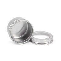 Contenant rond fileté en aluminium 50g/ml en stock pour huile corporelle, huile de serpent, crème, parfum solide et aromathérapie – Vente en gros