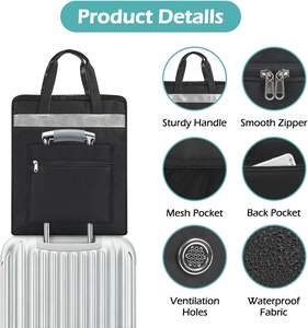 Organizador de zapatos portátil para viaje con asa, capacidad para 6 pares, almacenamiento unisex para equipaje y maletas. - Product Image 6