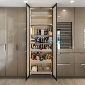 Gabinetes de Cocina Modulares de Madera Sólida con Diseño de Color Personalizado, Fregadero de Cuarzo Artificial Impermeable, Grifo y <span class=keywords><strong>Bisagras</strong></span> Aptos para Apartamentos - Product Image 5
