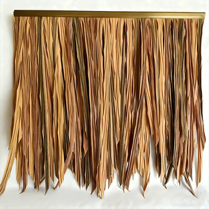 Factory Wholesale Eco-friendly PE PVC Thatch <strong>Roof</strong> Synthetic <strong>Plastic</strong> Artificial Thatch <strong>Roof</strong> Tiles - Product Image 1