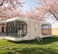 Nouvelle capsule spatiale de décoration intérieure complète 2026, maison mobile, espace commercial extérieur respirant au design moderne, vente chaude