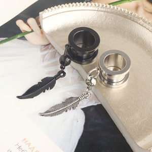 Mix-Größen Hohle Ohrstecker Tunnel 6-20mm Viele Stile zur Auswahl Hängende Ohrstecker und Tunnel 00g Gauges für Frauen Männer Körperpiercing - Product Image 2