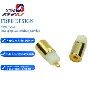 Bán buôn RCA tấm với Nickel nối Trắng RCA nối cho bán tùy chỉnh cọ keo nữ RCA <span class=keywords><strong>adapter</strong></span> cắm - Product Image 1