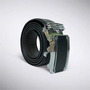 Ceinture en cuir véritable pour homme avec boucle à ardillon en cuivre, accessoire de ceinture formel, décontracté ou habillé - Product Image 1