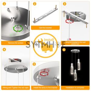 ثريات وإضاءات معلقة 3 في 1 بقوة 21 واط، متوفرة في المخزون الأمريكي، إضاءة حديثة للمطابخ والفنادق بتيار متردد 110-130 فولت مع سلك قابل للتعديل بطول 1.5 متر من سيمثو - Product Image 4