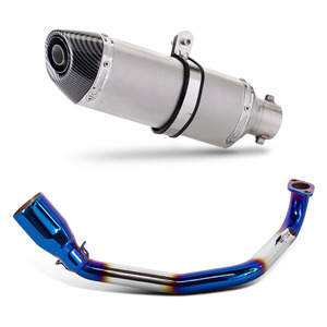 ระบบท่อไอเสีย GY6 สำหรับเครื่องยนต์ GY6 Zuma TANK150 TANK200 125CC/150CC/200CC ท่อไอเสียรถจักรยานยนต์ สีน้ำเงิน ท่อร่วมไอเสีย <span class=keywords><strong>Yoshimura</strong></span> <span class=keywords><strong>R77</strong></span> - Product Image 5