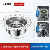 Évier de cuisine en acier inoxydable avec filtre anti-fuite à noyau rebondissant, égouttoir, panier pour lave-linge, bac à légumes, transfrontalier