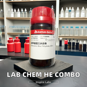 Reactivos Generales <span class=keywords><strong>de</strong></span> Laboratorio Azul <span class=keywords><strong>de</strong></span> <span class=keywords><strong>Metileno</strong></span> Trihidratado Número CAS 7220-79-3 82%+IND 25g Fórmula Lineal C16H18ClN3S 3H2O Peso Molecular 373.9 - Product Image 3