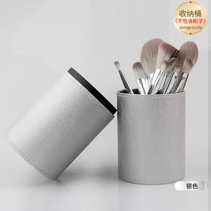 Makeup Brush Holder With Lid <b>Large</b> Capacity Cosmetic Storage Desktop Organizer <b>Plastic</b> Makeup Brush Storage <b>Box</b> - Product Image 2