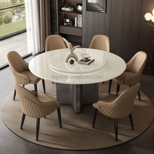 Muebles de Comedor de Alta Calidad, Juego de Mesa de Comedor Redonda para 6 Personas, Mesa de Comedor Moderna de Mármol para Restaurante y Cocina - Product Image 1