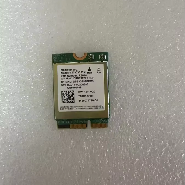 MT7922A22M WiFi 6E Module MediaTek Dual Band M.2 2230 2401.9Mbps Wireless LAN Card