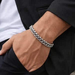 Chaîne de ceinture en acier inoxydable à quatre côtés polis, large, noire, argentée, épaisse, dorée, pour hommes, chaîne de portefeuille de motard, fournie directement par l'usine - Product Image 4