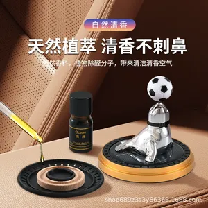 Sáng tạo xe năng lượng mặt trời xoay Sư tử biển chơi bóng trang trí xe hương liệu 360 độ treo nước hoa Trang sức xe hơi - Product Image 3