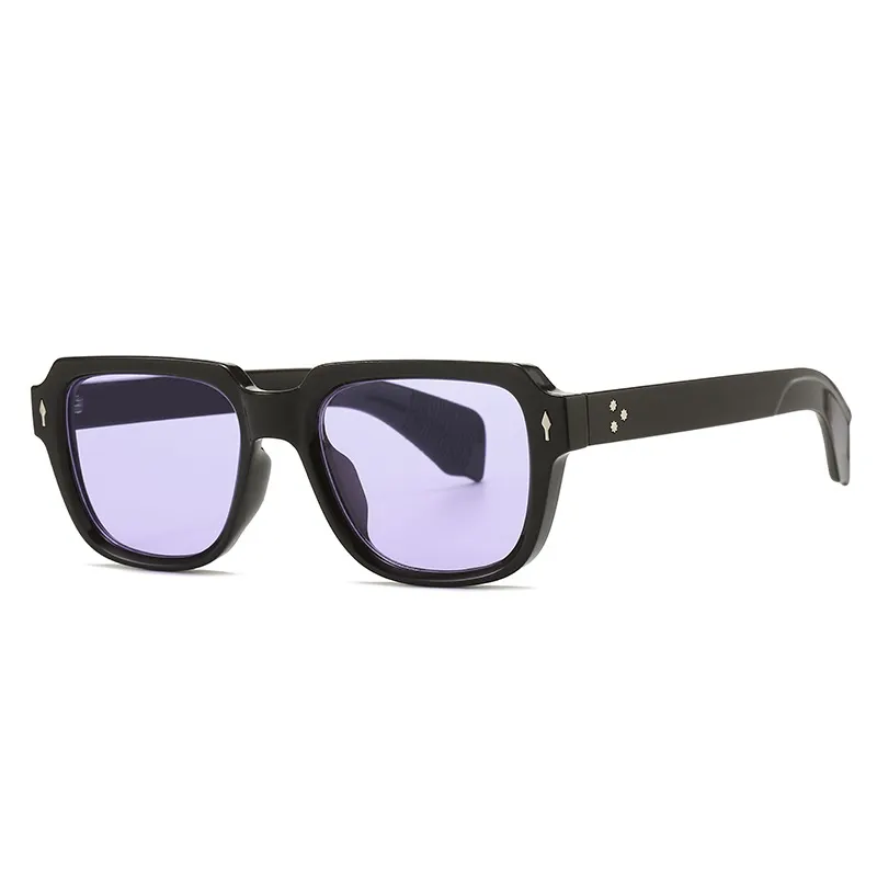 Verhaal Kd8782 Oem Logo Pc Frame Klinknagel Tinten Blauw Licht Blokkerende Bril Brillen Mode Dames Heren Vintage Vierkante Zonnebril