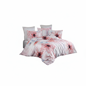 Varol Royal Satin 300TC Duvet Cover <b>Set</b> CASILDA Luxury Floral Single Queen King Twin Sizes for Home Bedding and <b>Comforter</b> Use - Product Image 2
