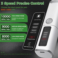Lime à ongles pour animaux de compagnie, 3 vitesses, haute vitesse, double lumière LED, rechargeable, électrique, coupe-ongles automatique pour chiens et chats, outil de toilettage pour animaux