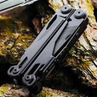 Pince multifonction en acier inoxydable à oxyde noir, pliable, outil de poche multifonction pour le camping, la randonnée, les activités de plein air, la réparation EDC