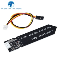 Module de capteur d'humidité du sol capacitif TZT pas facile à corroder fil de tension large 3.3 ~ 5.5V résistant à la corrosion avec gravité