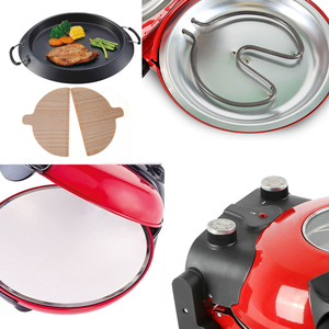 Four à pizza électrique portable Anbolife Crispy Crust 12 pouces avec plaque de cuisson <span class=keywords><strong>en</strong></span> <span class=keywords><strong>pierre</strong></span> - Product Image 4