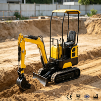 Mini-excavatrice à chenilles, moteur diesel, mini-pelleuse pour travaux de construction, agriculture, jardinage, design compact, CE