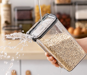 Choice Fun <b>Kitchen</b> Reusable Plastic Pet Airtight Food Grade <b>Storage</b> Box Container Organizer With Lid - Product Image 5
