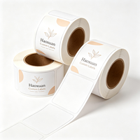 Étiquettes personnalisées Haoxuan pour boîtes de thé, autocollants imprimés en film BOPP mat blanc pour emballages de thé de vente au détail