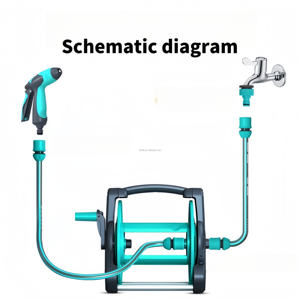 <span class=keywords><strong>Enrouleur</strong></span> de tuyau d'<span class=keywords><strong>arrosage</strong></span> rétractable automatique robuste pour le jardinage domestique - Product Image 2