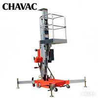 Plateforme élévatrice verticale mobile à mât unique en aluminium de 8m, 10m, 12m pour la construction