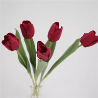 Buket Tulip Buatan Real Touch Moisturizing Gaya Korea INS, Tulip Palsu untuk Dekorasi Rumah, Perlengkapan Fotografi & Homestay