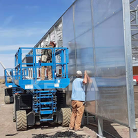 Serre commerciale multi-spans de 1000 m2 pour l'agriculture à grande échelle