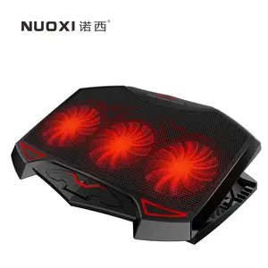NUOXI 3 LED المشجعين برودة المحمولة قابل للتعديل دفتر قاعدة تبريد كمبيوتر محمول