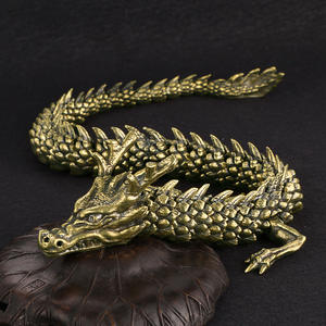 Vente directe d'usine dominatrice 3D vivant dragon ornements en laiton zodiaque dragon <span class=keywords><strong>trompette</strong></span> <span class=keywords><strong>étude</strong></span> artisanat décoratif collection - Product Image 3