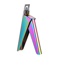 WELLFLYER NTCU-026 S4 Nail Art Clipper Ruban Titane Français tranchant En Forme De U Cisaillement En Acier Inoxydable Couteau À Ongles Nail Armure Outil
