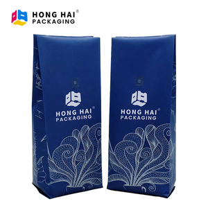 Đáy phẳng túi Cà phê nhôm bạc với van và dây kéo 500gram in logo kín khối ánh sáng lưu trữ hạt cà phê - Product Image 1