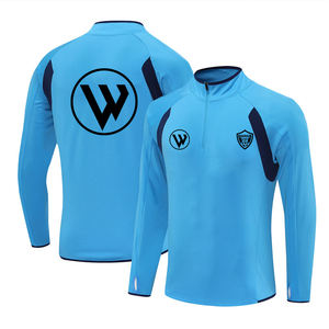 Último Modelo de Chándal de Fútbol para Hombre, Estilo Retro Vintage, Venta al por Mayor, Media Cremallera, 100% Poliéster, Secado Rápido, Transpirable, Manga Larga, Personalizable - Product Image 3