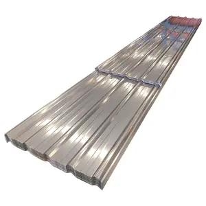 Galvanisé 4ft x 16ft 35 tôles de fer 0.4mm 24 gauge tôle d'acier ondulée secouer les panneaux métalliques de toiture