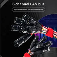 Cable de Audio Profesional de 8 Canales XLR con Núcleo OFC y Conector Estilo Neutrik para Escenario y Estudio