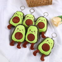 Porte-clés en peluche avocat mignon, breloque de sac en forme de fruit de dessin animé, pendentif avocat doux, cadeau de fête en gros