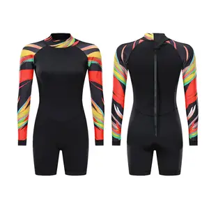 2Mm Tay Áo Ngắn Lướt Sóng Bơi Lặn Miễn Phí Giữ Ấm Shorty Wetsuits Phụ Nữ