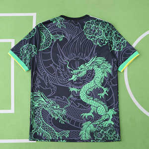 <span class=keywords><strong>Maillot</strong></span> de football à imprimé graphique Dragon Vert Oriental, 100% polyester, séchage rapide, respirant, édition conceptuelle - Product Image 1