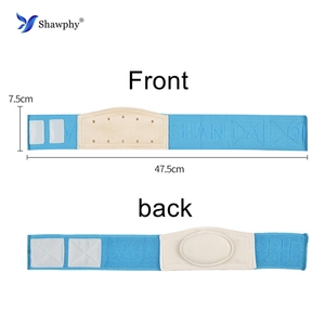 Sabuk Hernia umbilikal bayi 3 bantalan bahan lembut pita pendukung tali penutup luka transparan desain nyaman - Product Image 2