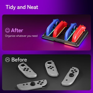 4 trong 1 RGB Sạc Dock cho Nintendo chuyển đổi với không dây cung cấp điện cho niềm vui con điều khiển nhanh Trạm Sạc - Product Image 5