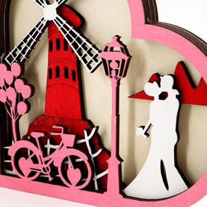 Regalo di San Valentino 2024, Nuovi Prodotti, Set Regalo Cuore in Legno per Matrimonio, Cadeau Saint Valentin per Fidanzati e Fidanzate - Product Image 6
