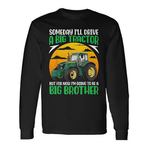 T-shirt à manches longues Big Brother Tractor pour enfants, chemise sur le thème de la ferme - Product Image 2