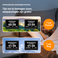 Horloge numérique professionnelle avec grand écran, alarme, rappels médicaux, affichage à intensité variable, horloge pour la démence et l'Alzheimer, télécommande