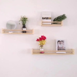 Wooden <b>Wall</b>-<b>Mounted</b> Storage Rack 33x15x85cm Rectangle Living Room Organization <b>Shelf</b> - Product Image 1