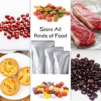 Sachets Doypack Autoportants en Aluminium Pur Argenté Refermables avec Fermeture Éclair Thermoscellable pour Emballage Alimentaire